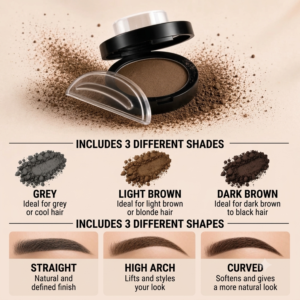 Perfect Shape Eyebrow Stamp & Powder Kit