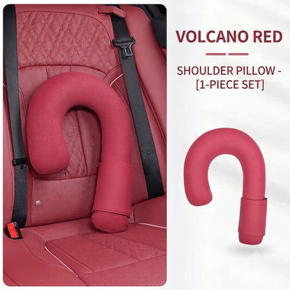 Premium Leather Car Shoulder Pad - Minimalist Comfort (Universal Fit)