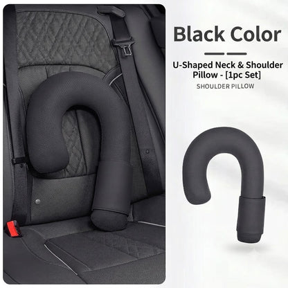 Premium Leather Car Shoulder Pad - Minimalist Comfort (Universal Fit)