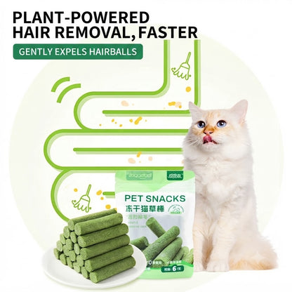 Freeze-Dried Cat Grass & Chicken Sticks with Fish Oil
